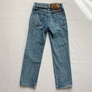 Vintage Wrangler (Made in USA) 100% Cotton Faded Denim Blue Jeans 7 Slim